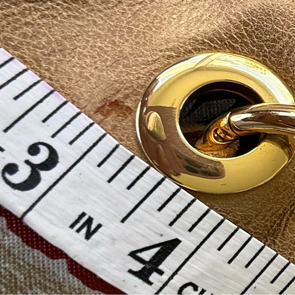 Hammitt Leather Crossbody Clutch Reversible Brushed Gold Bag. - Picture 9 of 12